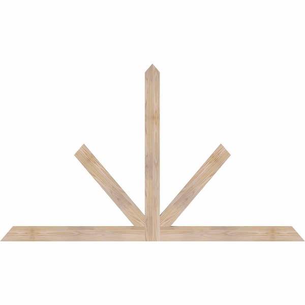 Ekena Millwork Saratoga Smooth Timber Gable Bracket, Douglas Fir, 72"W x 42"H x 1 1/2"D x 3 1/2"F, 14/12 Pitch GBW072X42X0204SAR00SDF - main